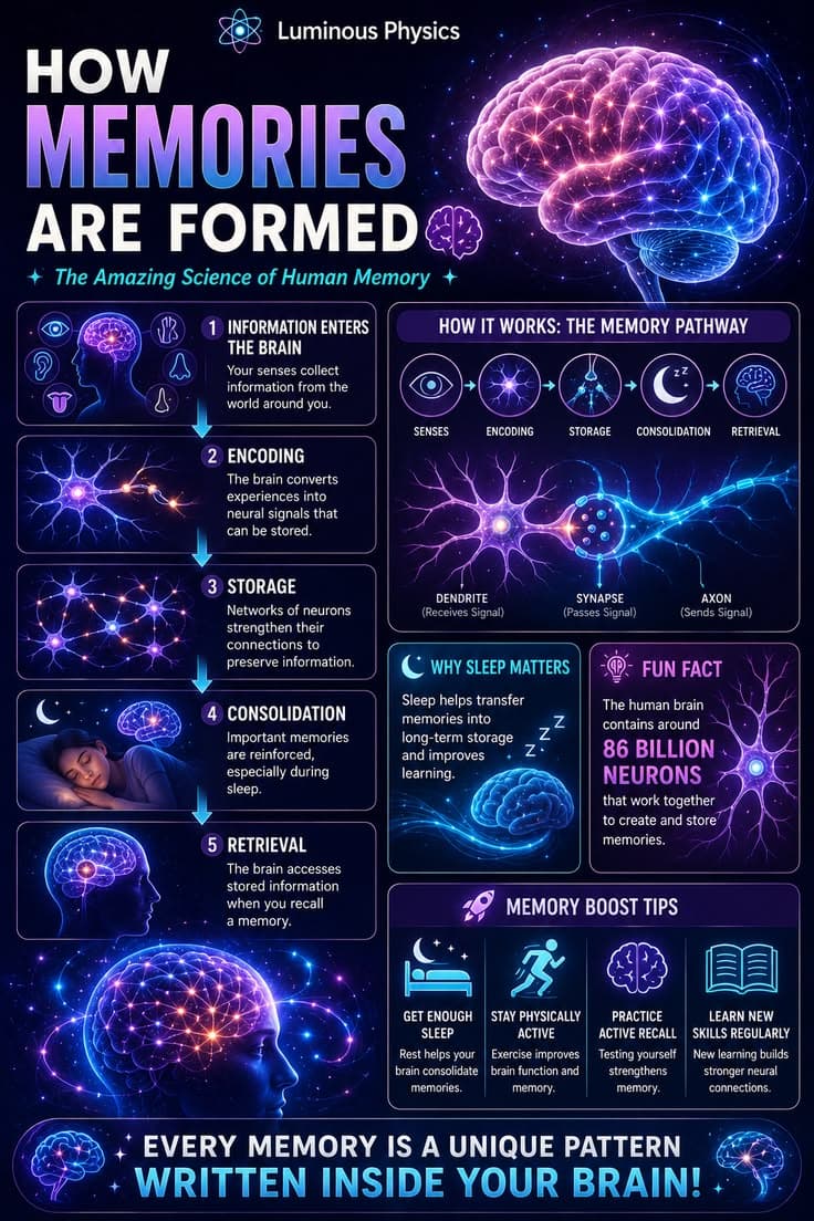 How Memories Are Formed infographic